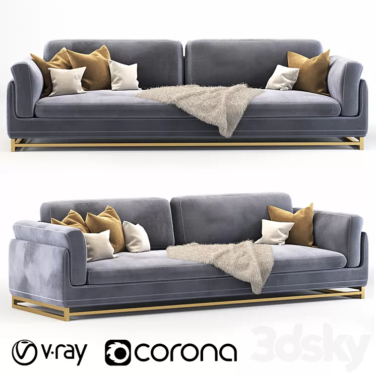 Ryan comfortableable sofa 3D Model