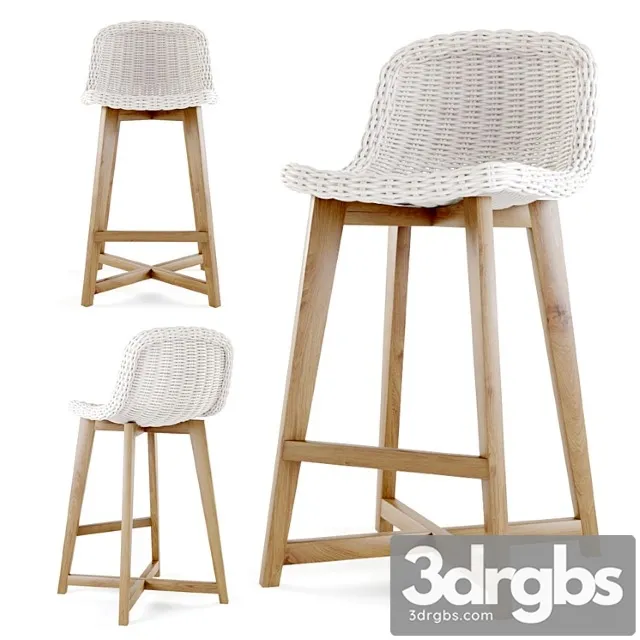 S2DIO Wood and Resin High Chair Norway 3D Model Free