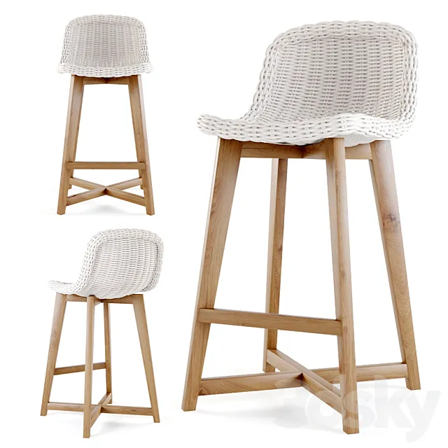 S2DIO - Wood and resin high chair NORWAY 3DModel