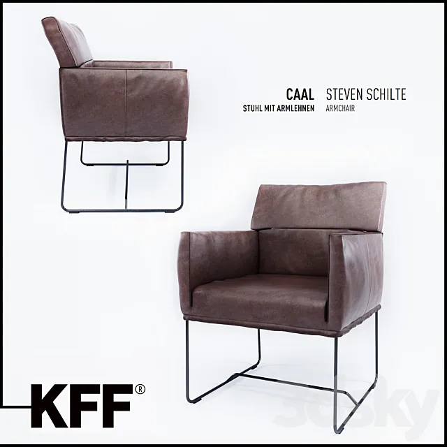 Saal Chair and table Artus factory KFF 3D Model