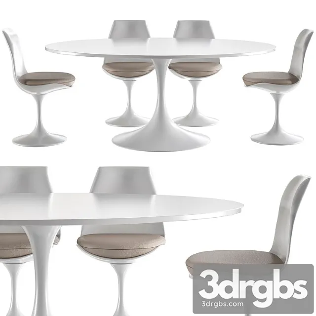 Saarinen Tulip High Tables Knoll 1 3D Model Free