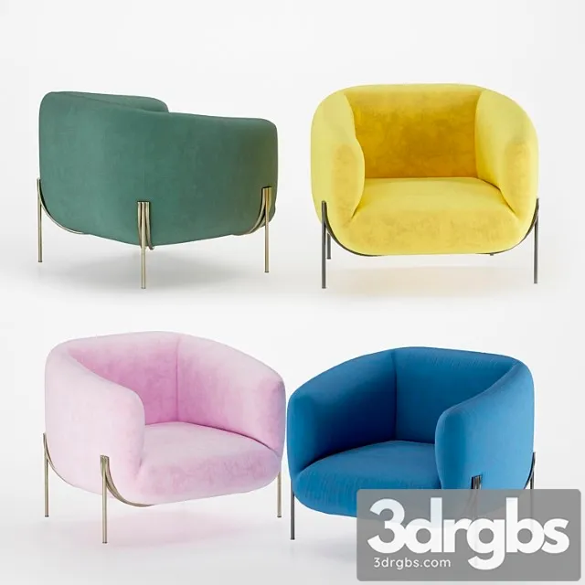 Saba geo armchair 3D Model Free