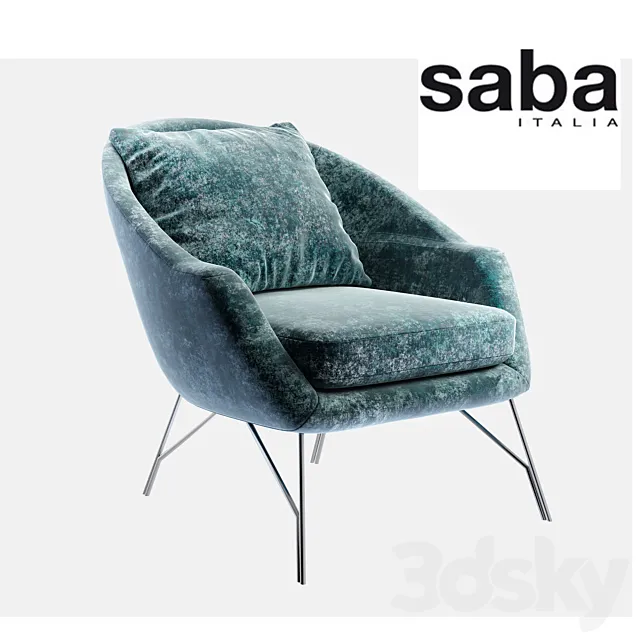 Saba Italia Chillout armchair 3D Model