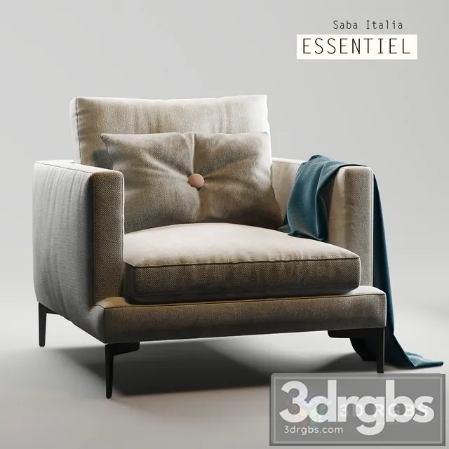 Saba Italia Essentiel Armchair 3D Model Free