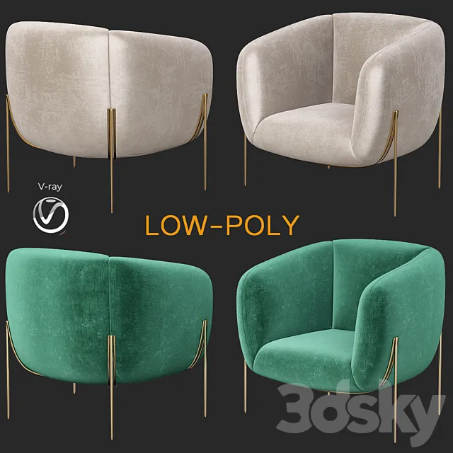 Saba Italia Geo Armchair 3D Model