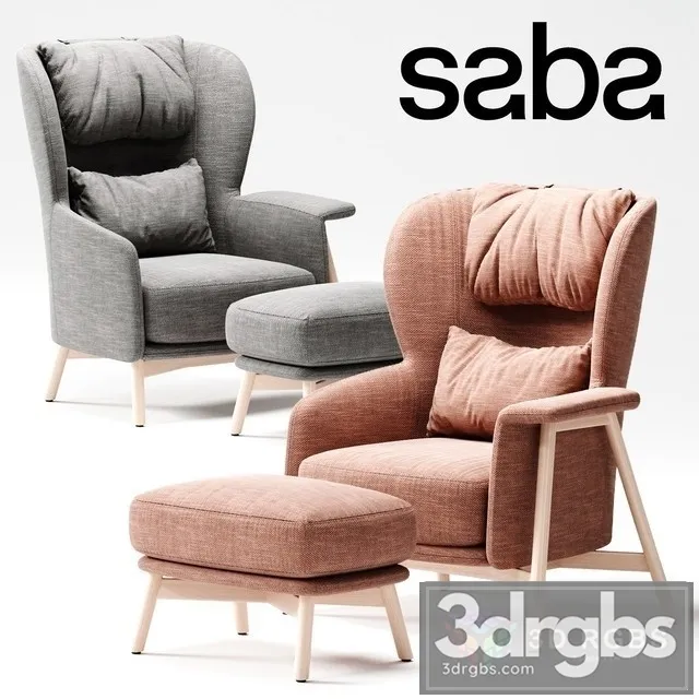 Saba Italia Kepi Armchair 3D Model Free