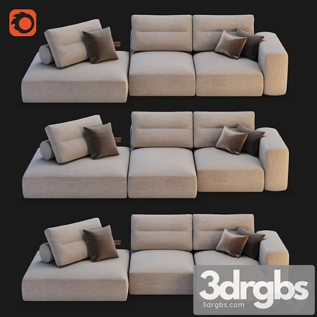 Saba italia - my taos modular sofa option 234 2 3D Model Free