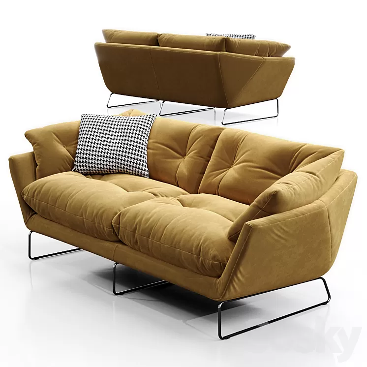 Saba Italia New York Suite Sofa 3D Model Free