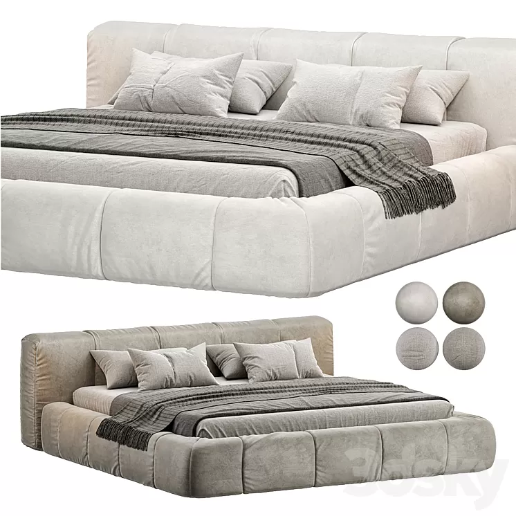 Saba Italia Pixel Bed 3D Model Free