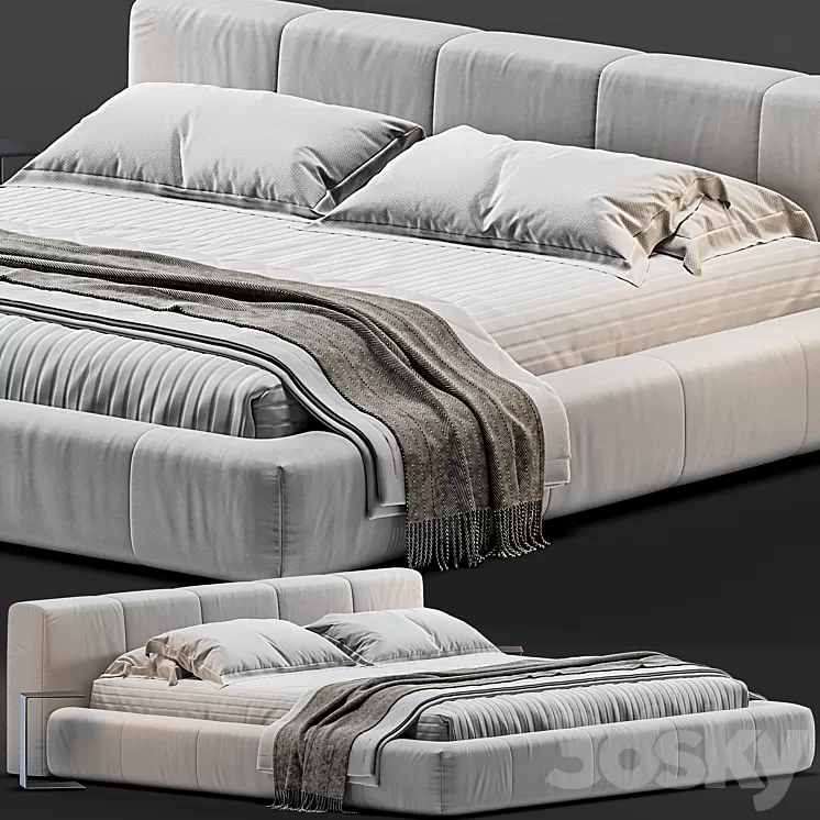 Saba Italia Pixel Bed 3D Model Free
