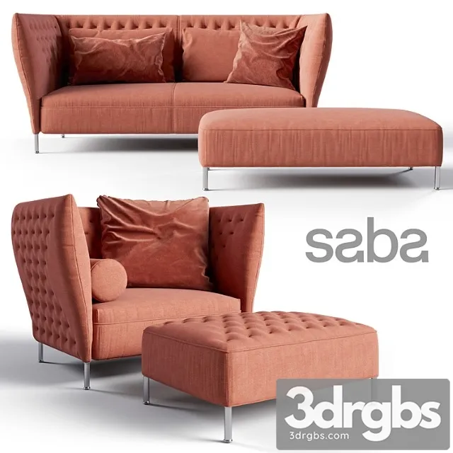 Saba Italia Quilt Set 3D Model Free