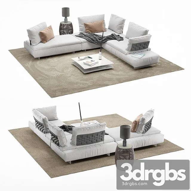 Saba Limes Sofa 3D Model Free