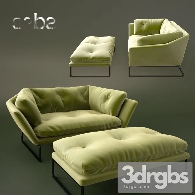 Saba NewYork Suite Sofa 01 3D Model Free