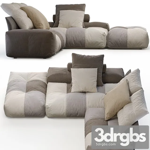 Saba sofa pixel 2 3D Model Free