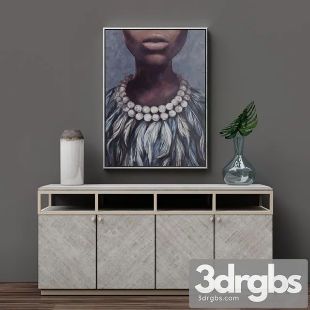 Sabeen entertainment console + evening dress 2 3D Model Free