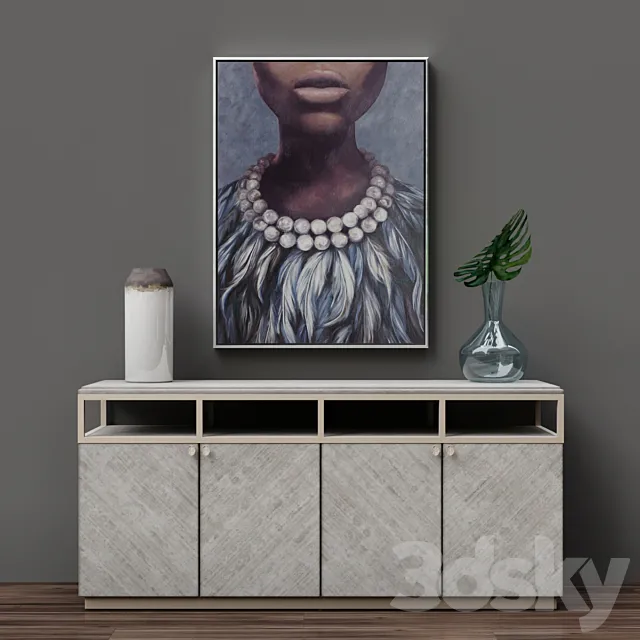 Sabeen Entertainment Console + Evening Dress 3DModel