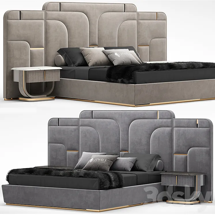 Saber Jewels CRYSTAL Bed 3D Model Free