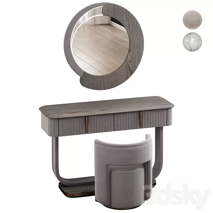 Saber Jewels CRYSTAL Narrow Dressing table 3D Model Free