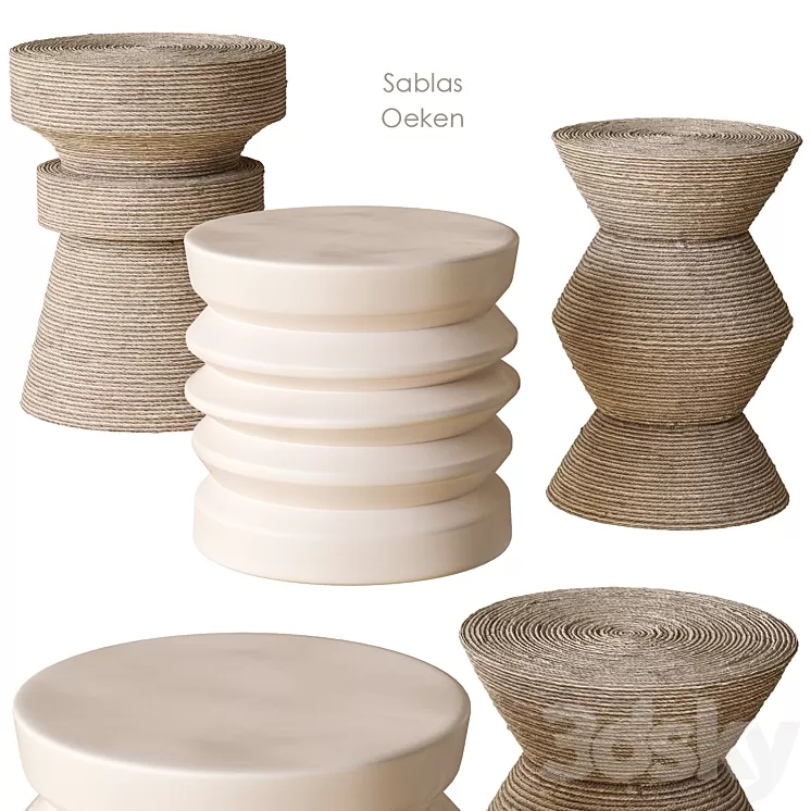 Sablas Oeken sofa table La Redoute 3D Model Free