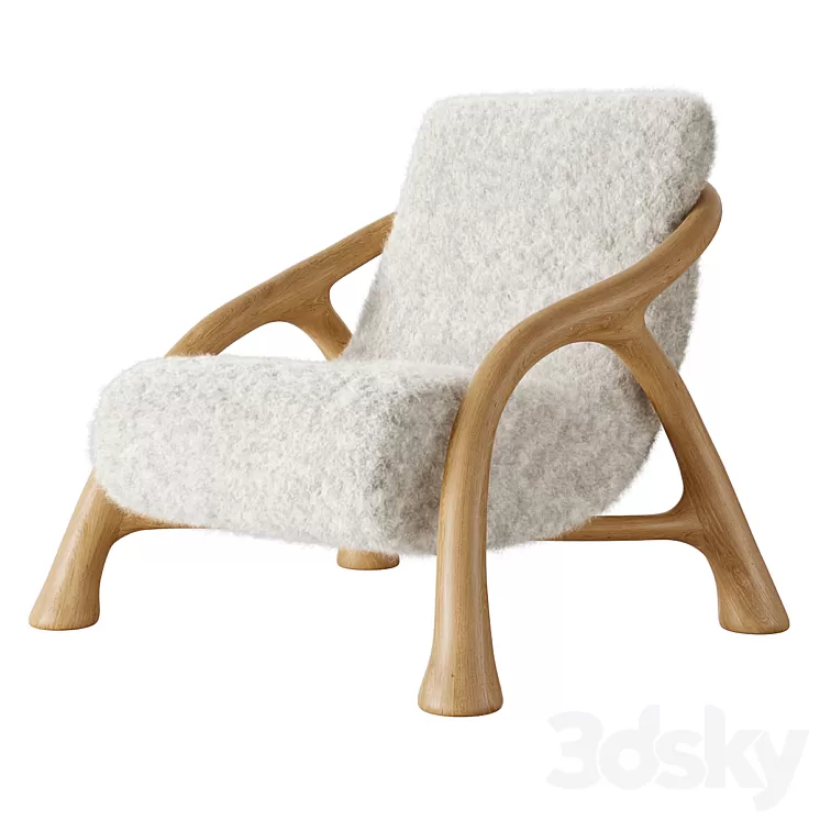 Saccomanno Dayot Yaka Oak Chair 3D Model Free