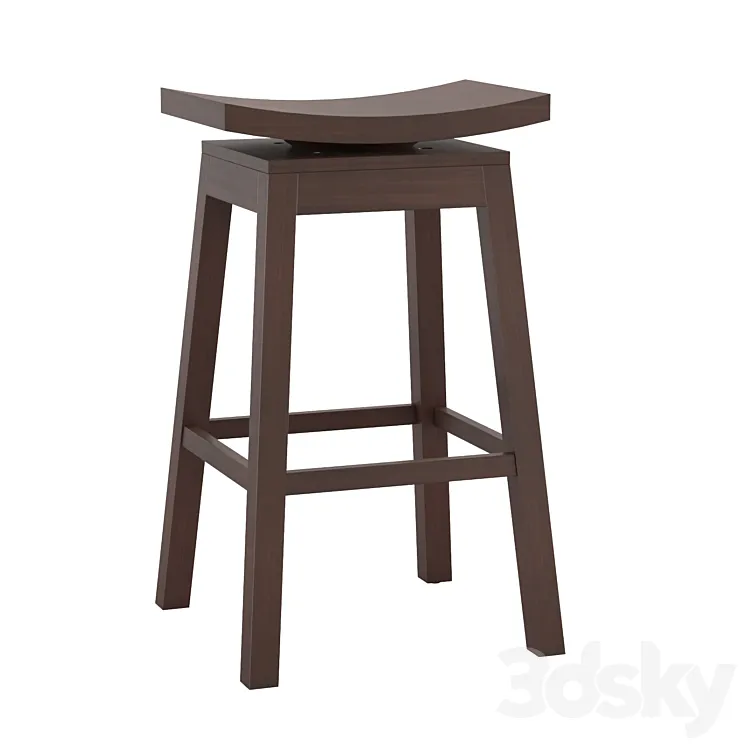 Saddle bar stool 3D Model Free