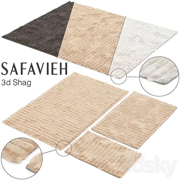 SAFAVIEH 3D SHAG SET 3D Model