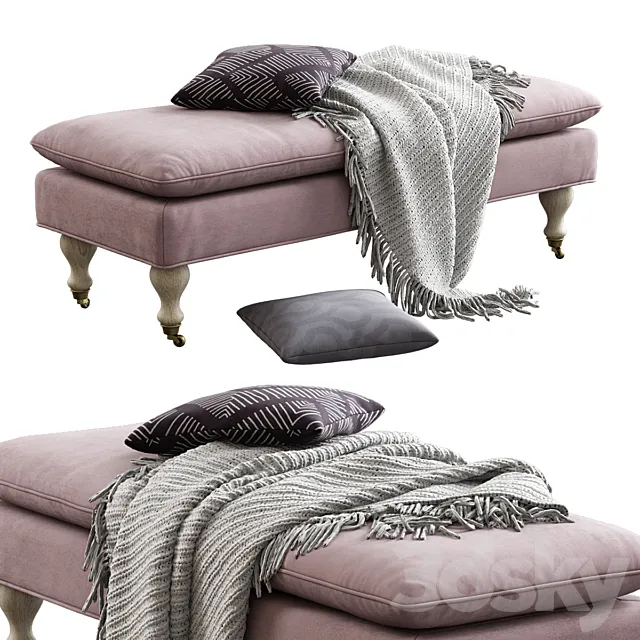 Safavieh _ Hampton Pillowtop Bench 3D Model