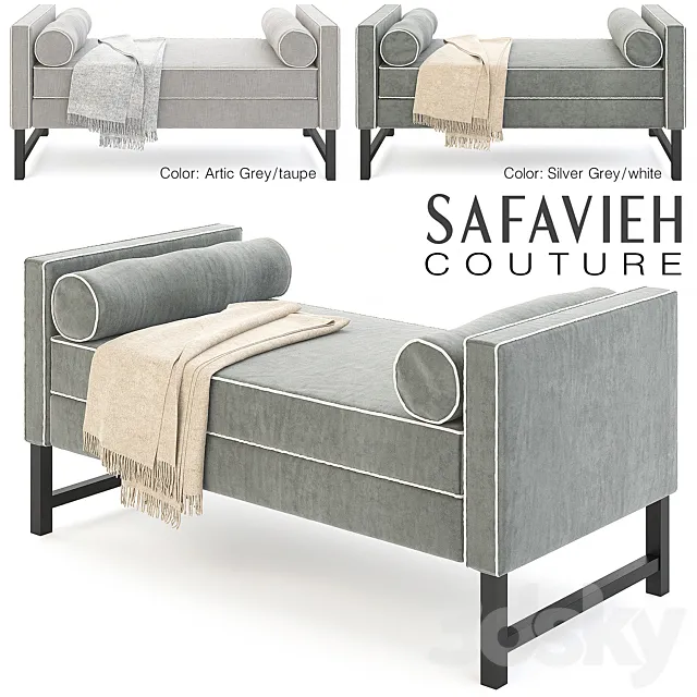 SAFAVIEH ANTON COTTON BLEND SETTEE 3D Model