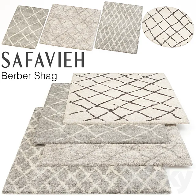 SAFAVIEH BERBER SHAG SET 3D Model