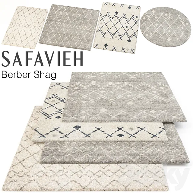 SAFAVIEH BERBER SHAG SET 3DModel