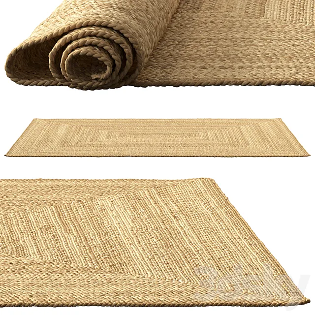 SAFAVIEH Dina Coastal Jute Rectangular 3D Model