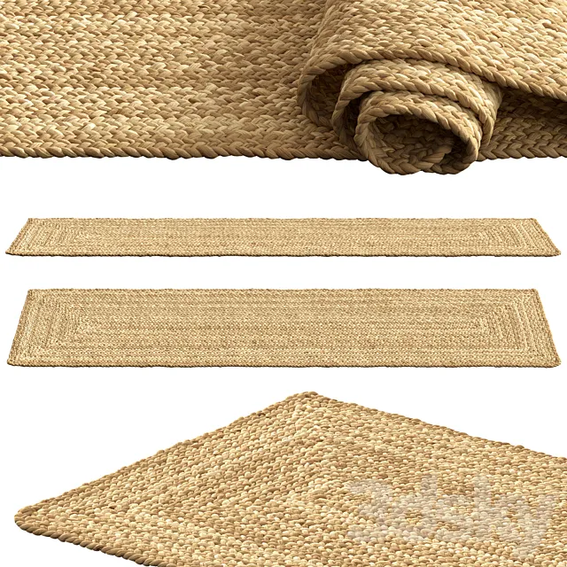 SAFAVIEH Dina Coastal Jute Rug Runner 3D Model