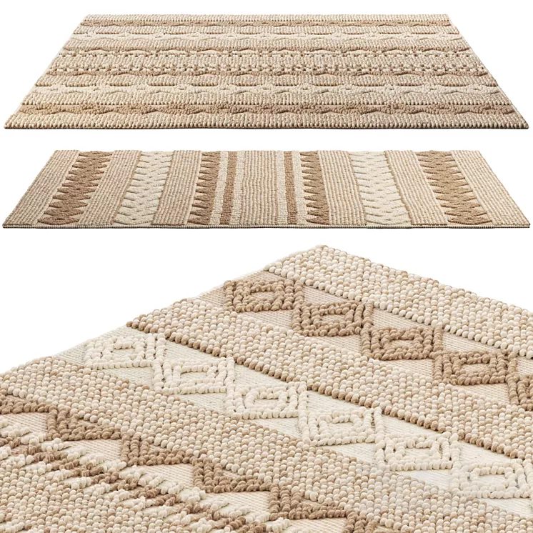 Safavieh Handmade Natura Annedorte Wool Rug 3D Model