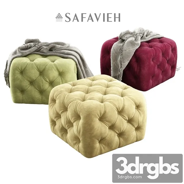 Safavieh Kenan Ottoman 3D Model Free