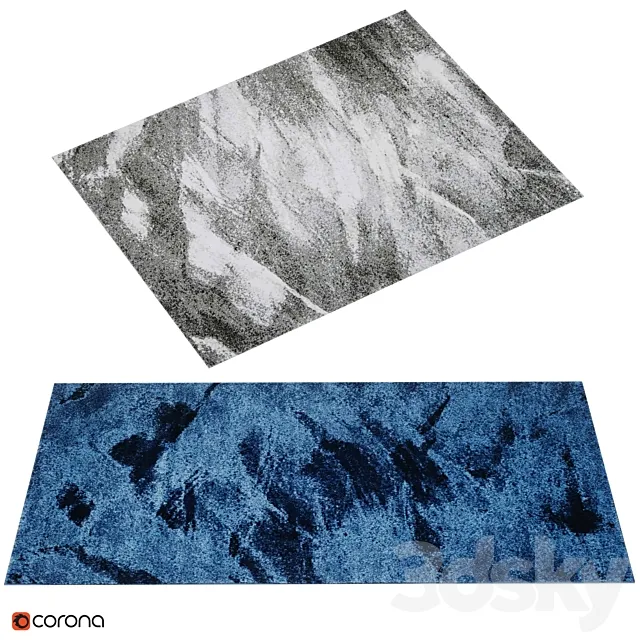 safavieh retro nurcan modern abstract rugs 3DModel