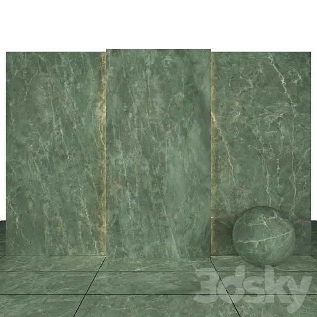 Sage green marble 3D Model