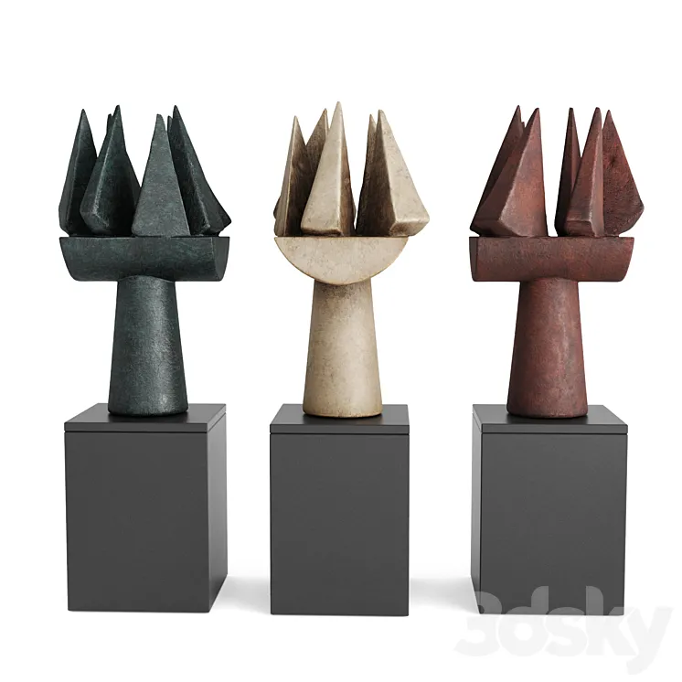 Sails outdoor sculpture 3D Model Free