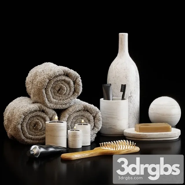 Salavatori Bath Decor Set 3D Model Free