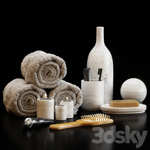 Salavatori bath decor set 3D Model