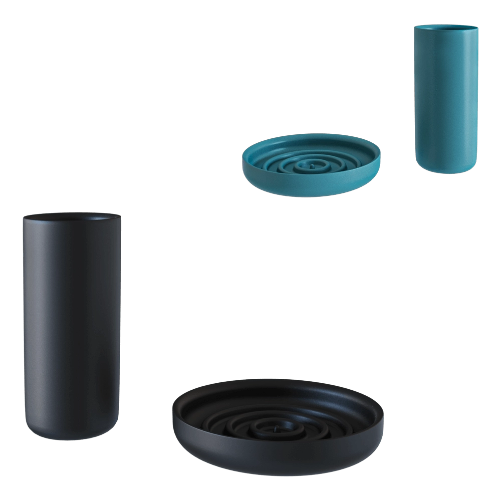 Salini - Brush cup and soap dish Gocce Di Salini 3D Model