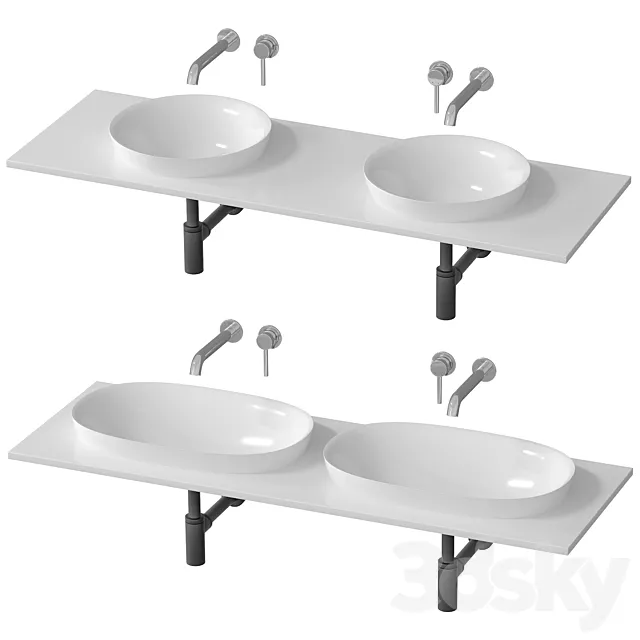 Salini Marea washbasin 2 3D Model