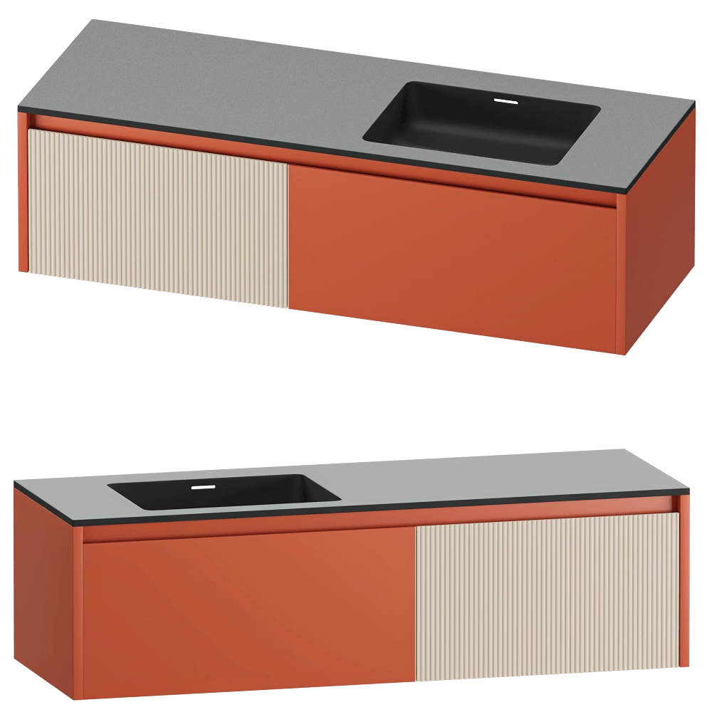 Salini - Wall-mounted cabinet Domino 1400 3D Model