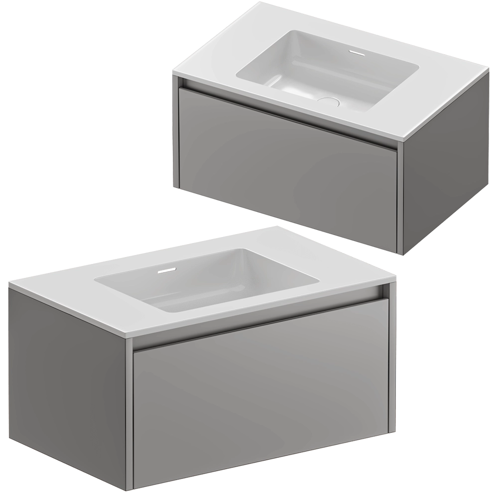 Salini - Wall-mounted cabinet Domino 800 3D Model