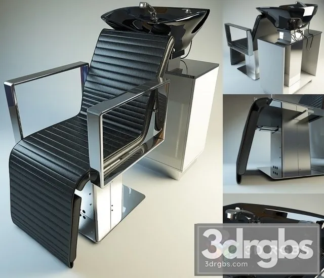 Salon Back Wash Chair 3D Model Free