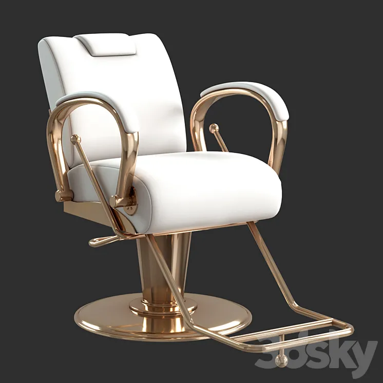 salon chair 3D Model Free