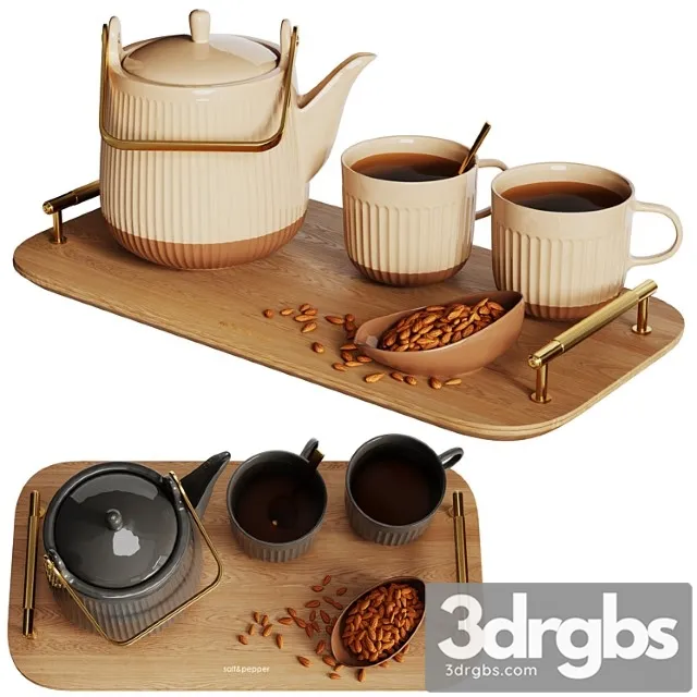 Salt Pepper Decor Set 3D Model Free