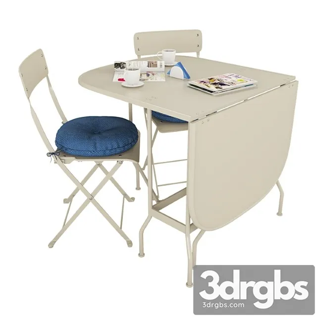 Saltkholmen 01 Stol 2 Skladnykh Stula D Sada 1 3D Model Free