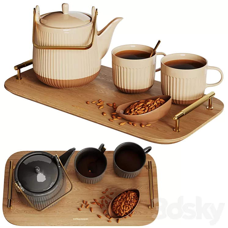 Salt&Pepper decor set 3D Model Free