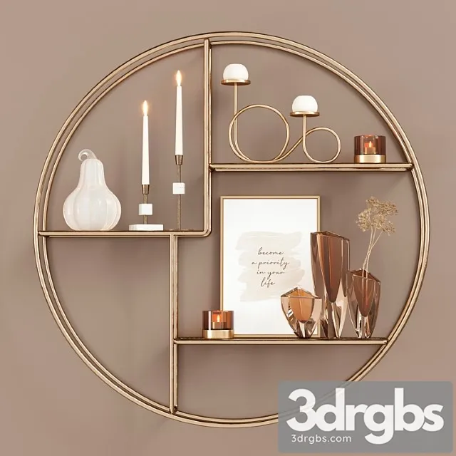 Salvage wire shelf gold