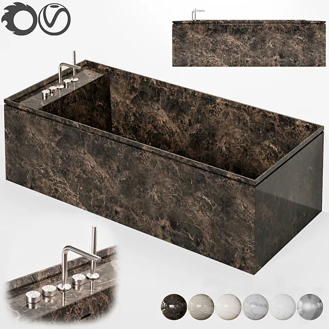 salvatori onsen bathtub 3D Model